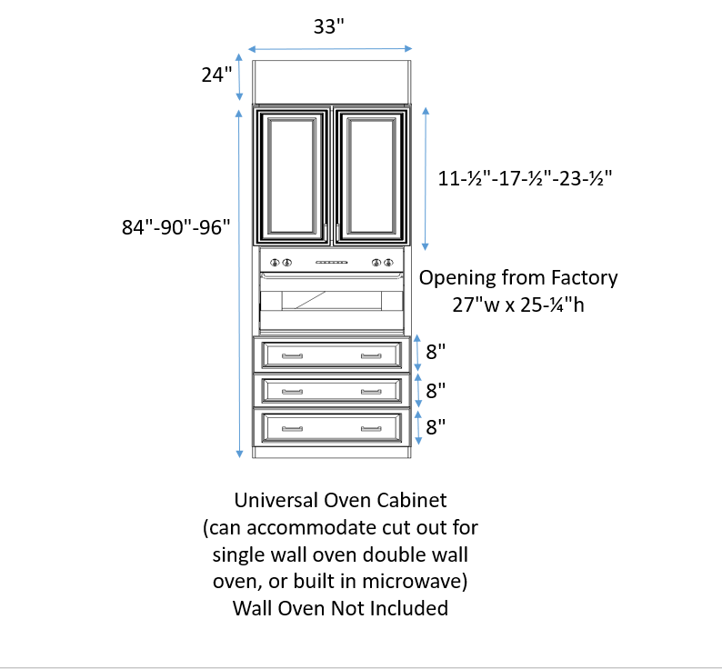 Washington White Oven Cabinet