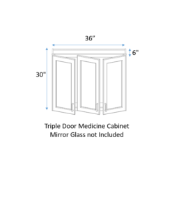 triple door medicine cabinet