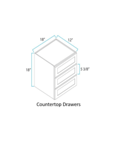 18" Wall Counter Drawer Cabinet