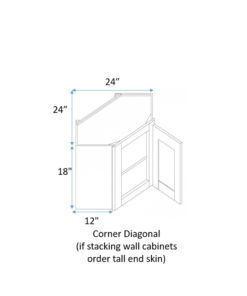 Corner Diagonal Wall Cabinet