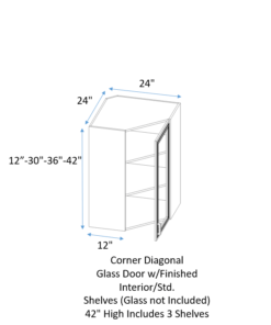Corner Diagonal Glass Door