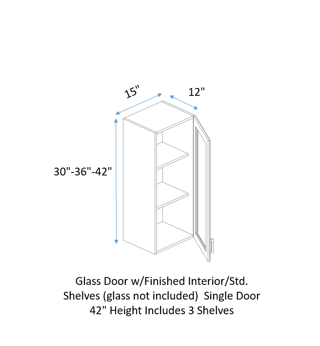 Single Door Glass Wall Cabinet