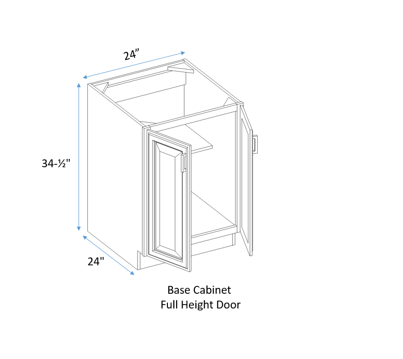 full height door base cabinet