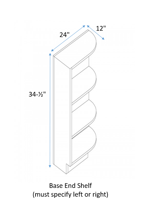 base open display end shelf