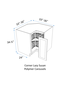 Shaker Antique White Lazy Susan Cabinet