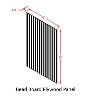 Beaded Plywood Panel
