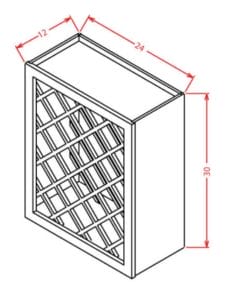 24" Wine Rack Wall Cabinet