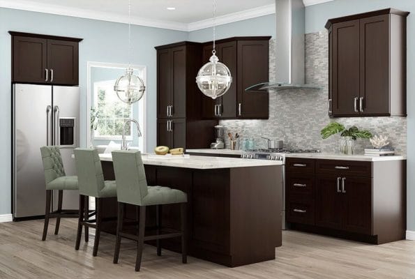 Shaker Ebony Kitchen Cabinets