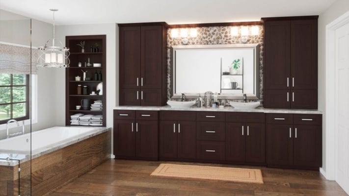 Shaker Ebony Bath Cabinets