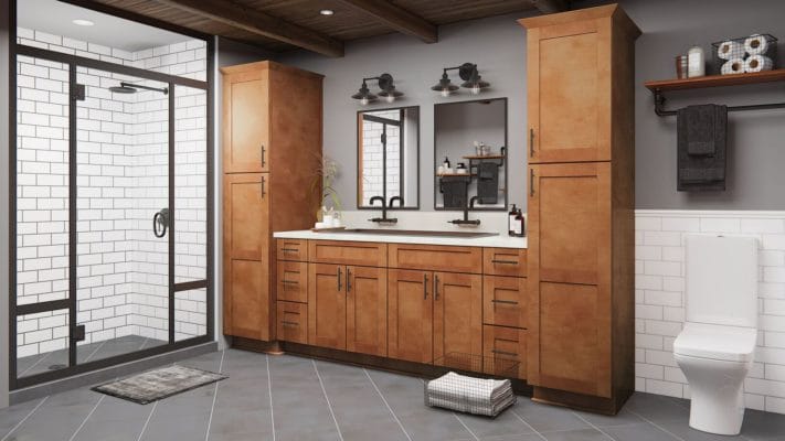 Shaker Toffee Bath Cabinets