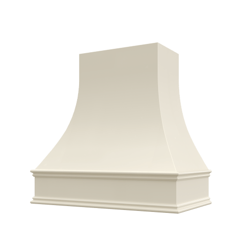 Shaker Antique White Asheville Classic Molding Smooth Wood Hood