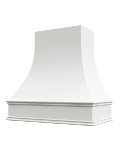 Tacoma White Asheville Classic Molding Smooth Wood Hood